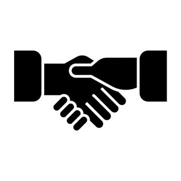 Shake hands solid icon. Handshake vector illustration isolated on white 스톡 일러스트