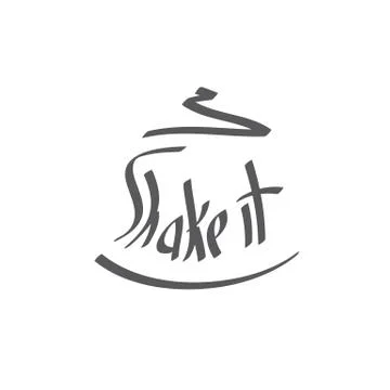 Shake it text Illustrazione stock