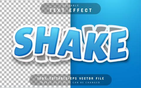 Shake text effect editable Illustrazione stock