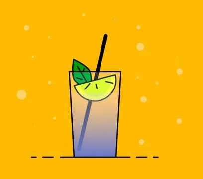 Shake vector illustration in flat style. Colorful drink icon. Stock Illustration