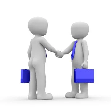 Shakehands blue 2 Stock Illustration