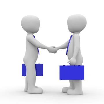 Shakehands blue Stock Illustration