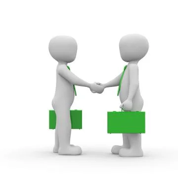 Shakehands green 3 Stock Illustration