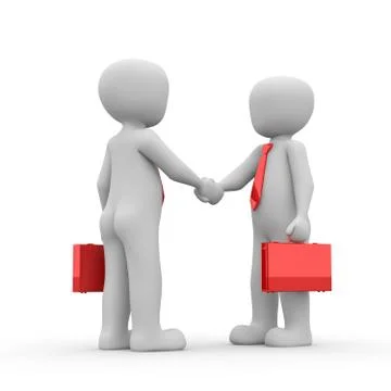 Shakehands red Stock Illustration