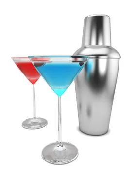 Shaker and martini Stock Illustration