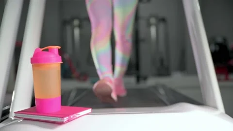 Shaker and notepad in the gym Stock-Footage 160442530