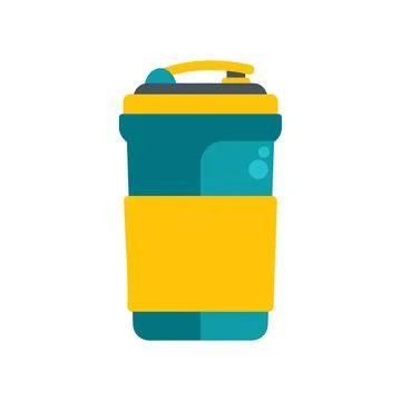 Shaker bottle for mixing protein drinks and staying hydrated Illustrazione stock