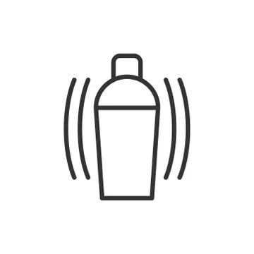 Shaker cocktail icon in flat style. Alcohol bottle vector illustration on whi Stock Illustration