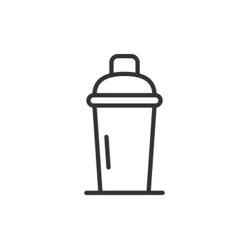 Shaker cocktail icon in flat style. Alcohol bottle vector illustration on whi Stock Illustration