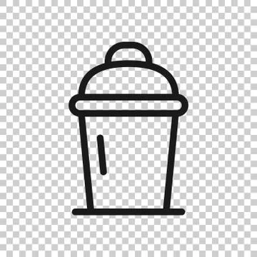 Shaker cocktail icon in flat style. Alcohol bottle vector illustration on whi Stock Illustration