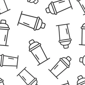 Shaker cocktail icon in flat style. Alcohol bottle vector illustration on whi Stock Illustration