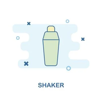Shaker creative icon in color. Simple element illustration. Shaker concept Illustrazione stock