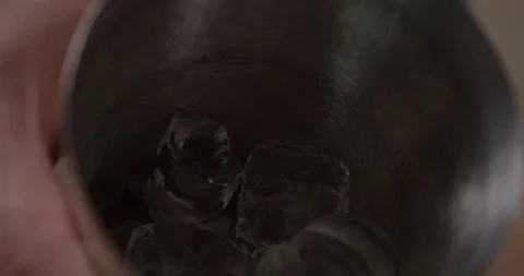 Shaker with ice cover with a shaker cap Stock Footage 130051571