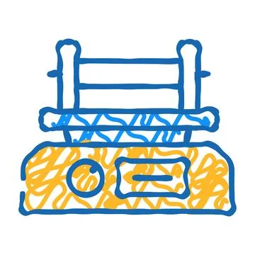 Shaker laboratory device icon doodle illustration Illustrazione stock