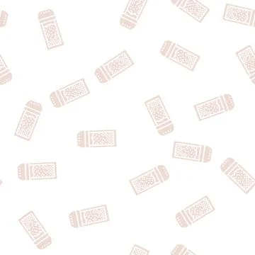 Shaker pepper glyph seamless pattern Stock Illustration