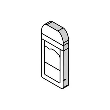 Shaker pepper isometric icon vector illustration Stock Illustration