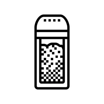 Shaker pepper line icon vector illustration Stock Illustration