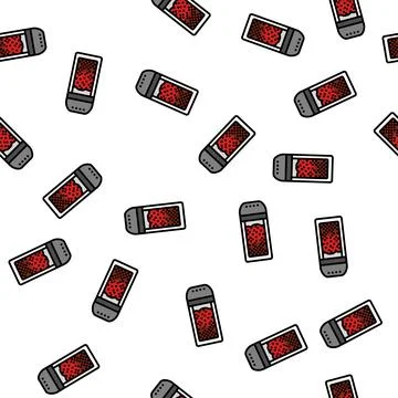 Shaker pepper vector seamless pattern Stock Illustration