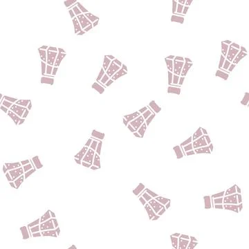 Shaker salt glyph vector seamless pattern Stock Illustration