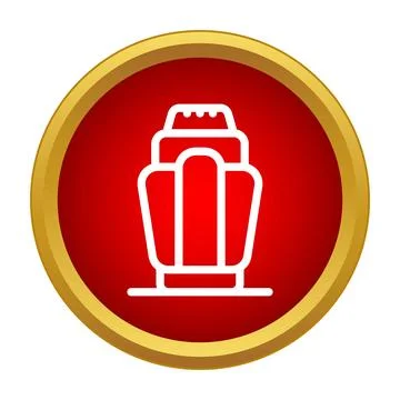Shaker for seasoning inside a red circle icon Stock Illustration
