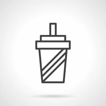 Shaker simple line vector icon Illustrazione stock