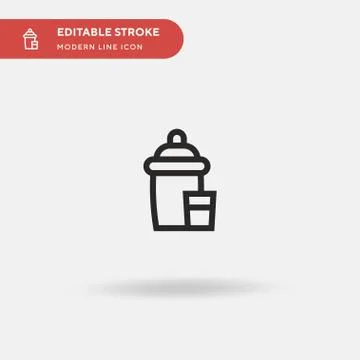 Shaker Simple vector icon. Illustration symbol design template for web mobile Illustrazione stock