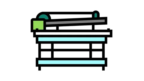 Shaker table color icon animation Stock-Footage 224007086