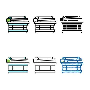 Shaker table color icon diversity vector Illustrazione stock