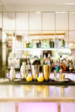 Shakers in a pub. Stock Photos