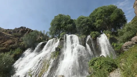 Shaki Waterfall in general plan 2 Video stock 333134921