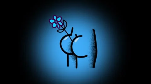 Shaking ass with flower Video stock 304415944