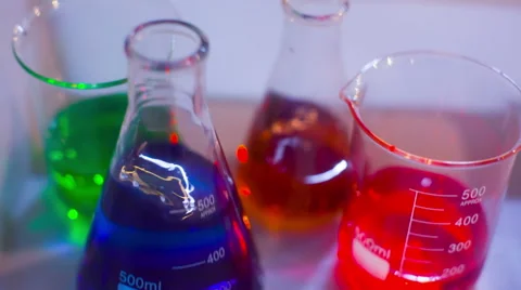 Shaking chemicals shake chemical solutions lab laboratory Stock Footage