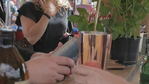 Shaking A Cocktail 2 Stock Footage 93004926