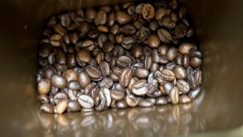 Shaking Coffee Beans in Bowl in Slow Motion Stock-Footage 319449513