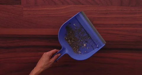 Shaking dustpan 1 Stock Footage 132220484