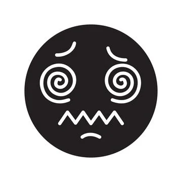 Shaking Face Silhouette Vector for Cold and Fever Symptoms Bold Medical War.. Stock Illustration