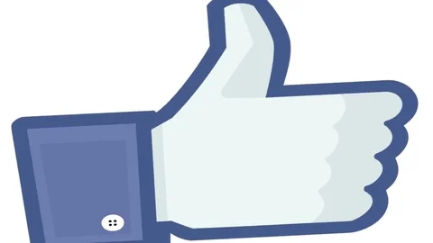 Shaking Facebook thumb up button, 4K Stock Footage 72417008