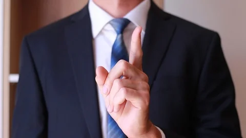 Shaking forefinger/gesture No 스톡 동영상 90082549