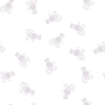 Shaking hand fear glyph vector seamless pattern Stockillustratie