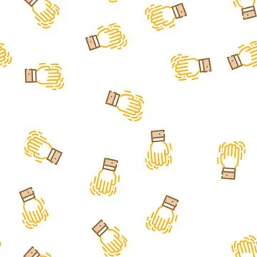 Shaking hand fear vector seamless pattern Stock Illustration