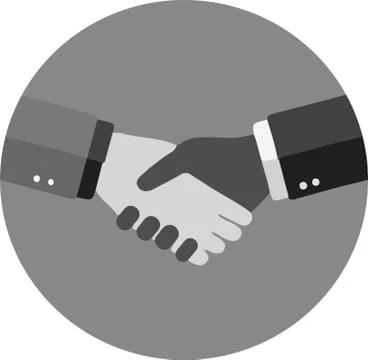 Shaking hand icon isolated on background Stock Illustration