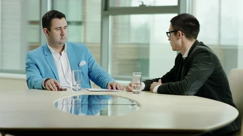 Shaking hands after conversation Stock Footage 67092944