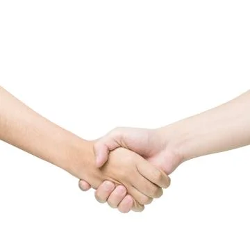 Shaking hands. with clipping path Stock Photos