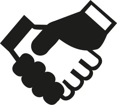 Shaking hands contract icon Stock Illustration
