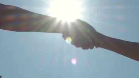 Shaking Hands on Outdoor. Stock Footage 145932741