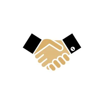Shaking hands, vector icon illustration Stock Illustration