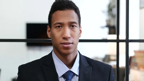 Shaking Head to Reject, No by Black Businessman Stock Footage 70569811