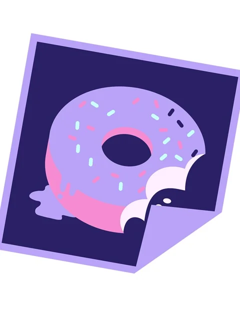Shaking motion animation of bitten frosted donut graphic vector illustratio.. Stock Footage 324443296