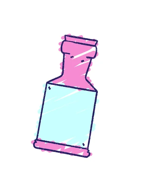 Shaking motion animation of Bottle Chalk Drawing Vidéo 324494883