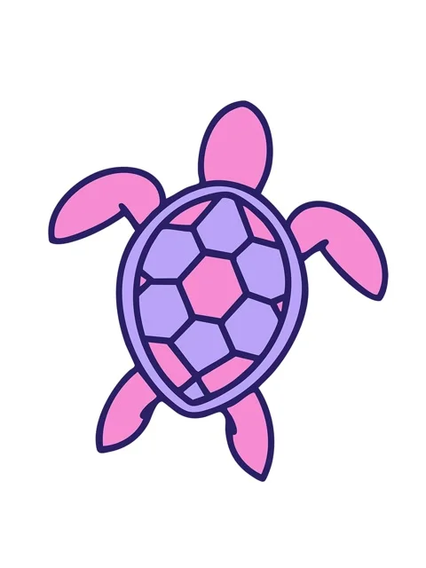 Shaking motion animation of brazilian turtle shown from above drawing Stock Footage 324169886